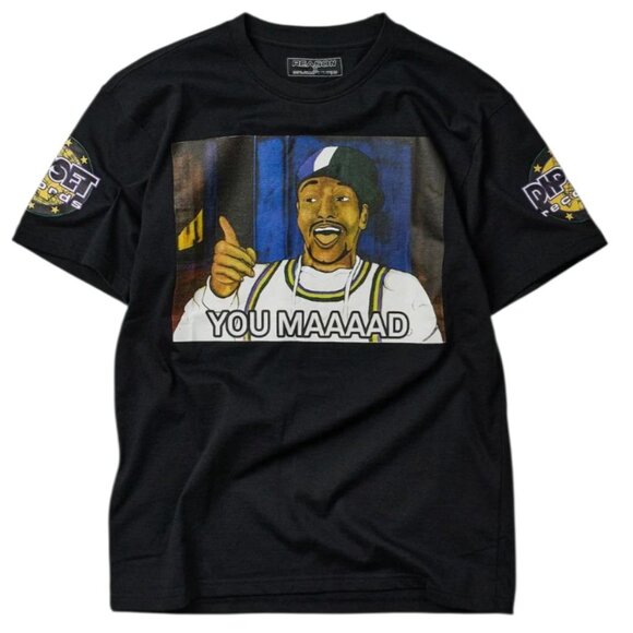 DIPSET Mad Sleeve Print Short Sleeve Tee - Black - Picture 1 of 2